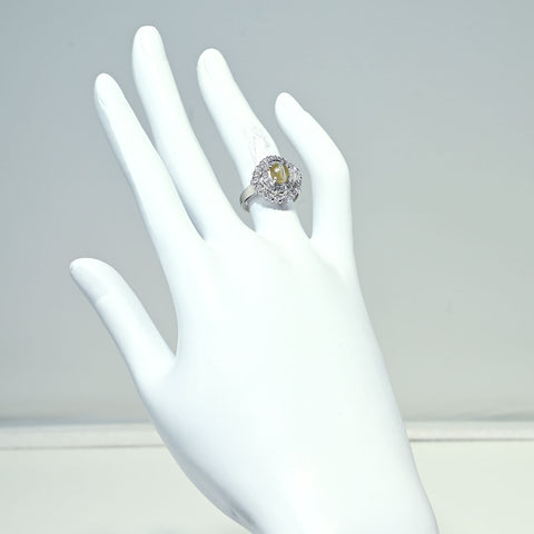 【中古】PT900 CATS EYE RING クリソベリルキャッツアイリング CE1.00ct D1.09ct 8.3g #10
