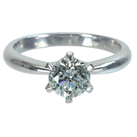 Pre-owned PT900 Diamond Ring, 1.005ct, F Color, SI2 Grade, Good Cut, 4.5g, #11 