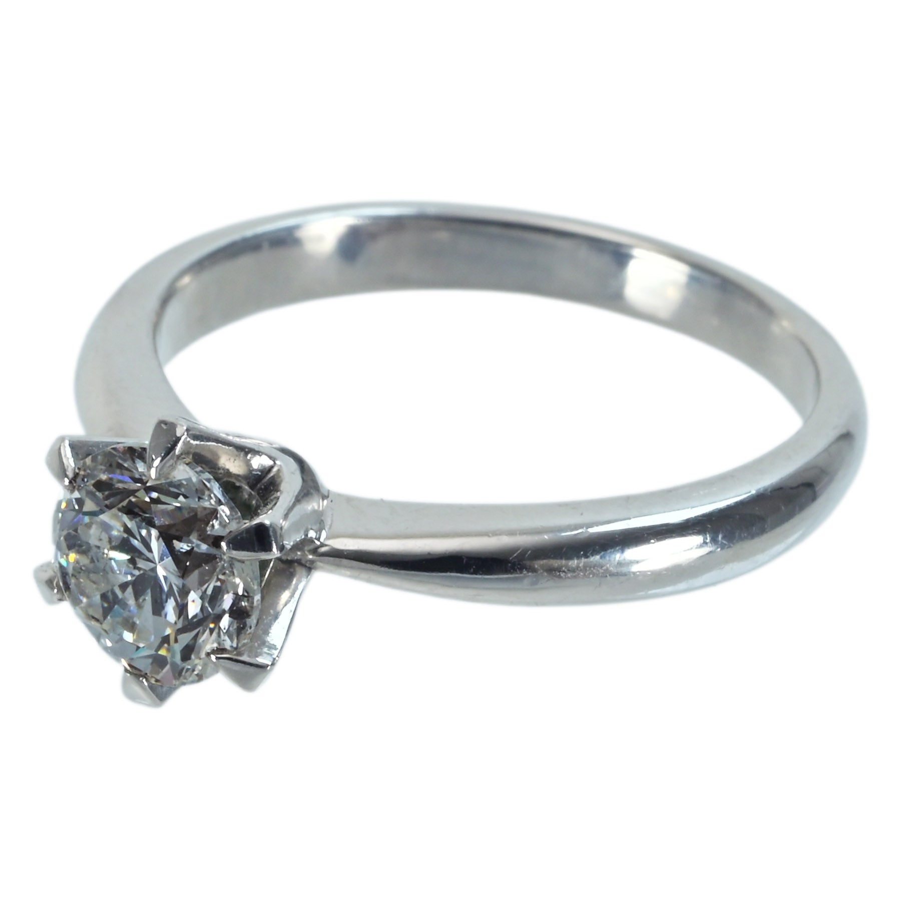 中古】PT900 DIAMOND RING ダイヤモンドリング 1.005ct Fカラー SI2