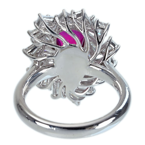 【中古】PT950 NO HEAT RUBY RING 非加熱ルビーリング R2.02ct D1.69ct Pigeon Blood AIGS鑑別書 11.3g #12