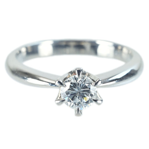 【中古】PT900 DIAMOND RING 0.475ct Fカラー VS１クラス GOODカット CGLソーティング 4.6g #11