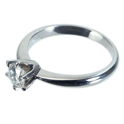【中古】PT900 DIAMOND RING 0.475ct Fカラー VS１クラス GOODカット CGLソーティング 4.6g #11