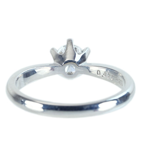 【中古】PT900 DIAMOND RING 0.475ct Fカラー VS１クラス GOODカット CGLソーティング 4.6g #11