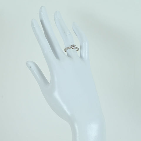 【中古】PT900 DIAMOND RING 0.475ct Fカラー VS１クラス GOODカット CGLソーティング 4.6g #11