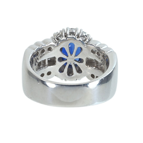 Pre-owned PT900 SAPPHIRE Unheated Sapphire Ring, S1.712ct, D1.39ct, GRJ Certificate, 18.5g, #13.5 