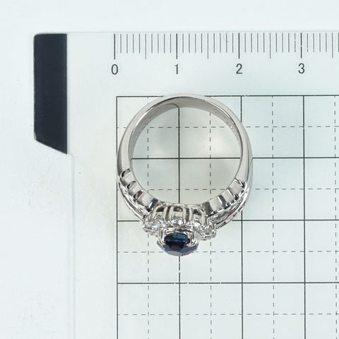 Pre-owned PT900 SAPPHIRE Unheated Sapphire Ring, S1.712ct, D1.39ct, GRJ Certificate, 18.5g, #13.5 