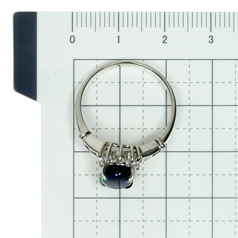 PT900 BLACK OPAL RING ブラックオパールリング BO1.773ct D0.50ct 5.5g #1