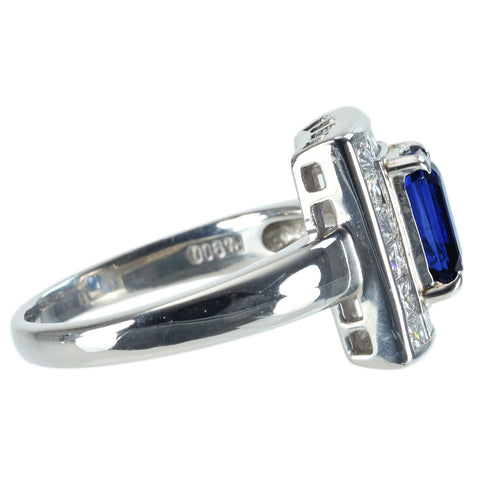 【中古】PT900 SAPPHIRE RING サファイアリング  S2.00ct D1.08ct CGLソーティング 9.5g #15
