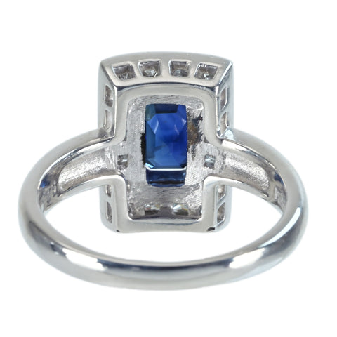 【中古】PT900 SAPPHIRE RING サファイアリング  S2.00ct D1.08ct CGLソーティング 9.5g #15