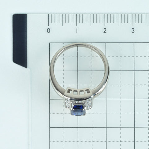 【中古】PT900 SAPPHIRE RING サファイアリング  S2.00ct D1.08ct CGLソーティング 9.5g #15