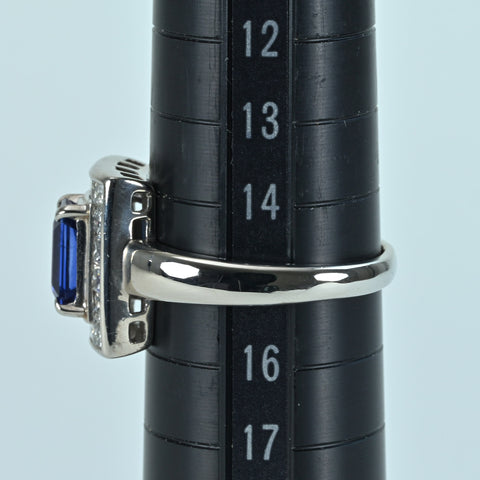 【中古】PT900 SAPPHIRE RING サファイアリング  S2.00ct D1.08ct CGLソーティング 9.5g #15