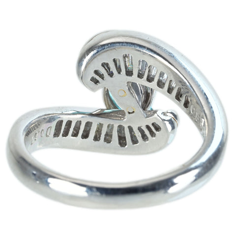 【中古】PT900 PARAIBA TOURMALINE RING ブラジル産 パライバトルマリンリング PT0.509ct D0.67ct CGL鑑別書/分析報告書 9.1g #11