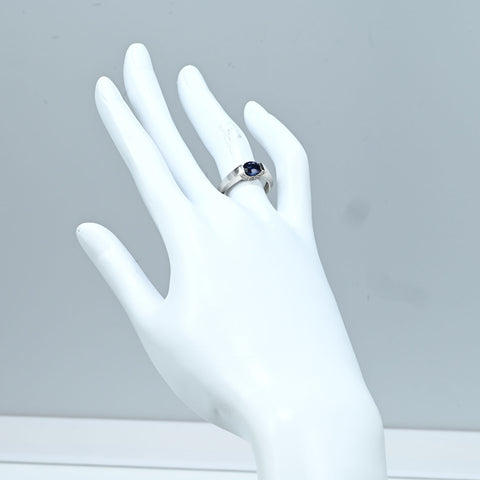 【中古】PT900 SAPPHIRE RING サファイアリング S1.07ct D0.10ct 5.3g #12