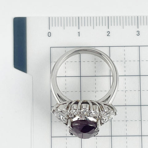 【中古】PT900 NO HEAT RUBY RING 非加熱ルビーリング R7.72ct D2.13ct GIA鑑別書 15.7g #16