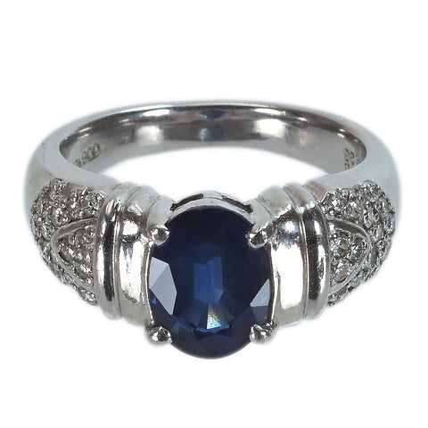 【中古】PT900 SAPPHIRE RING サファイアリング S1.96ct D0.23ct 9.2g #10