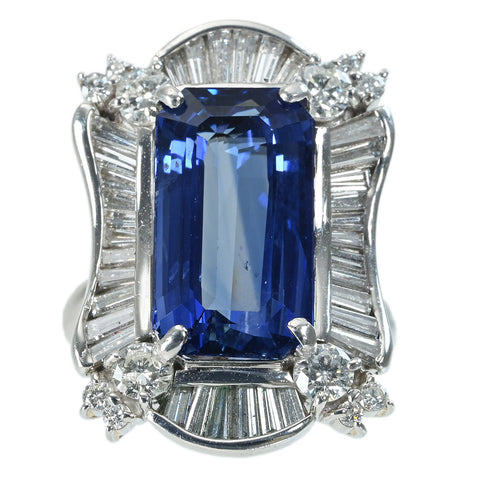 【中古】PT900 SAPPHIRE RING スリランカ産 サファイアリング S7.75ct D1.63ct GIA鑑別書12.5g #9