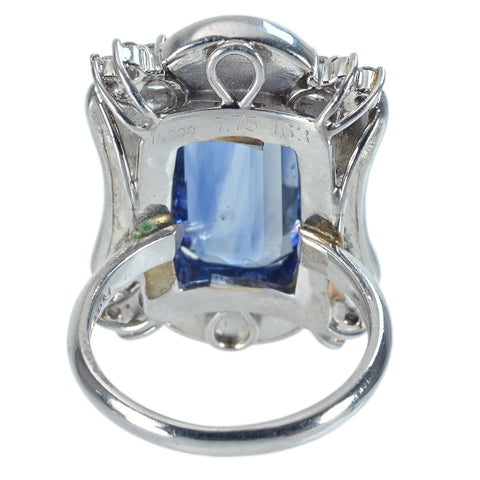 【中古】PT900 SAPPHIRE RING スリランカ産 サファイアリング S7.75ct D1.63ct GIA鑑別書12.5g #9