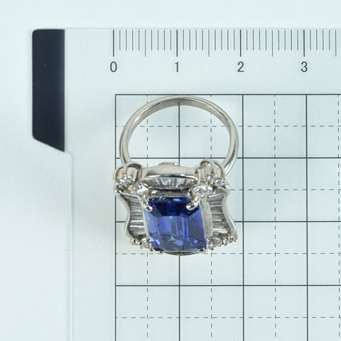 【中古】PT900 SAPPHIRE RING スリランカ産 サファイアリング S7.75ct D1.63ct GIA鑑別書12.5g #9