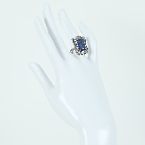 【中古】PT900 SAPPHIRE RING スリランカ産 サファイアリング S7.75ct D1.63ct GIA鑑別書12.5g #9