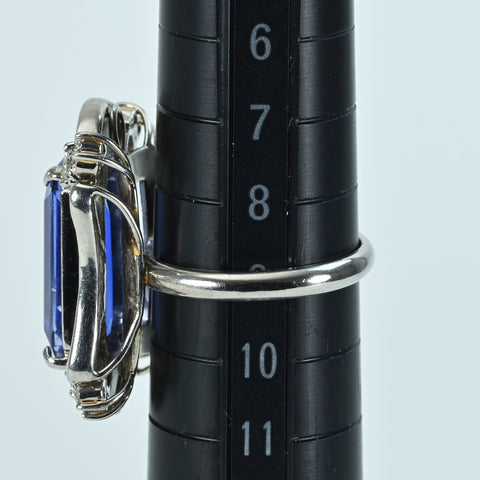 【中古】PT900 SAPPHIRE RING スリランカ産 サファイアリング S7.75ct D1.63ct GIA鑑別書12.5g #9