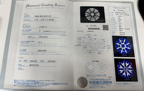 【中古】PT900 DIAMONDダイヤモンドリング 0.250ct D0.13ct CGL鑑定書 1.7g #9