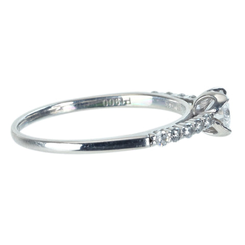 【中古】PT900 DIAMONDダイヤモンドリング 0.250ct D0.13ct CGL鑑定書 1.7g #9