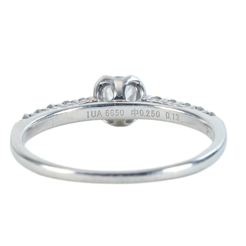 【中古】PT900 DIAMONDダイヤモンドリング 0.250ct D0.13ct CGL鑑定書 1.7g #9