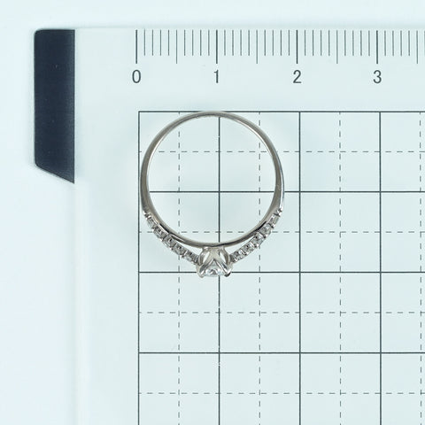 【中古】PT900 DIAMONDダイヤモンドリング 0.250ct D0.13ct CGL鑑定書 1.7g #9