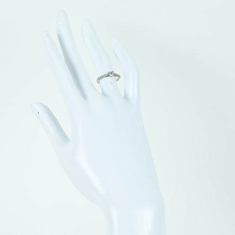 【中古】PT900 DIAMONDダイヤモンドリング 0.250ct D0.13ct CGL鑑定書 1.7g #9