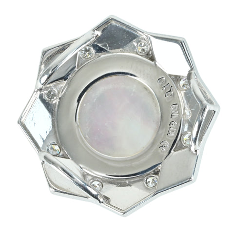 [Pre-owned] TASAKI K18WG MABE PEARL PENDANT Mabe pearl pendant top P13.0mm D 0.10ct 5.6g One Price