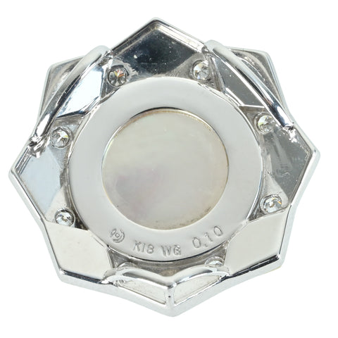 [Pre-owned] TASAKI K18WG MABE PEARL PENDANT Mabe pearl pendant top P13.0mm D 0.10ct 5.6g One Price