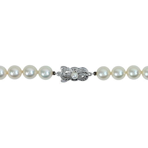 【中古】MIKIMOTO ミキモト K18 AKOYA PEARLアコヤパールネックレス ミキモト 8.0 - 8.5mm 41.7g 45cm ONE PRICE　