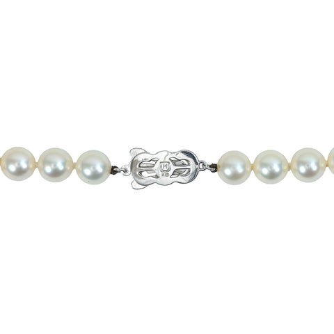 【中古】MIKIMOTO ミキモト K18 AKOYA PEARLアコヤパールネックレス ミキモト 8.0 - 8.5mm 41.7g 45cm ONE PRICE　
