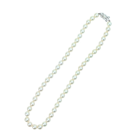 【中古】MIKIMOTO ミキモト K18 AKOYA PEARLアコヤパールネックレス ミキモト 8.0 - 8.5mm 41.7g 45cm ONE PRICE　
