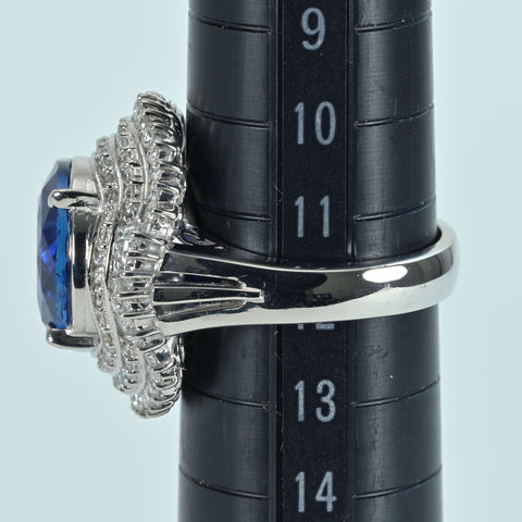 【中古】PT900 SAPPHIRE RING サファイアリング S9.14ct D1.30ct 16.2g #12