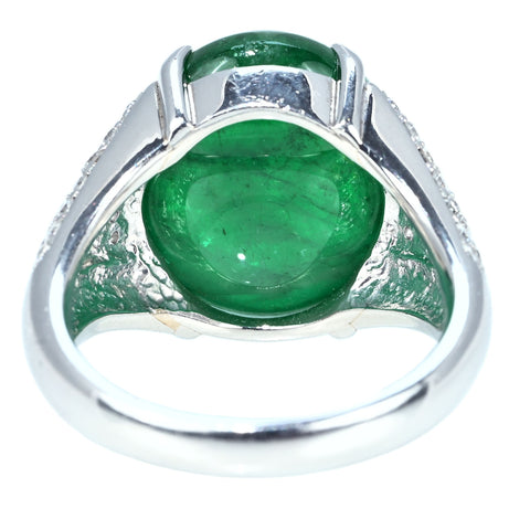 【中古】 RING PT900 EMERALDエメラルドリング E16.83ct D0.84ct CGLソーティング 16.1g #18