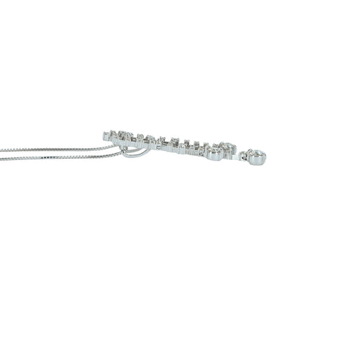 【中古】K18WG DIAMONDダイヤモンドペンダントネックレス D1.08ct 6.3g