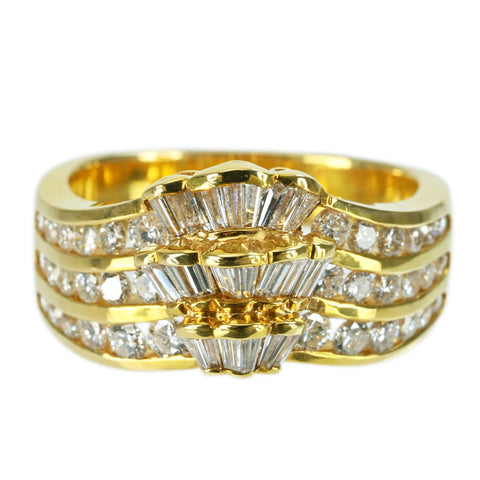 【中古】K18YG DIAMOND RING ダイヤモンドリング  D1.20ct 6.0g #11.5