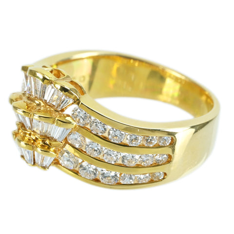 【中古】K18YG DIAMOND RING ダイヤモンドリング  D1.20ct 6.0g #11.5