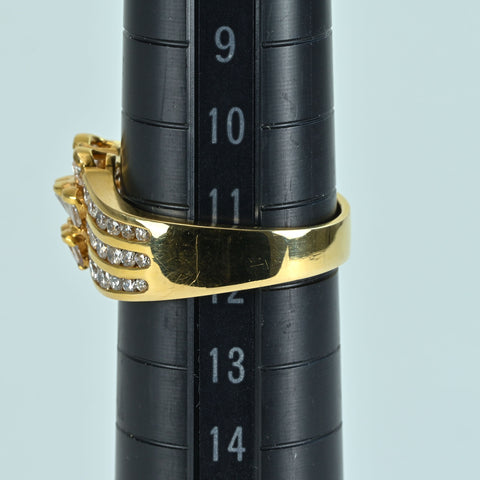 【中古】K18YG DIAMOND RING ダイヤモンドリング  D1.20ct 6.0g #11.5