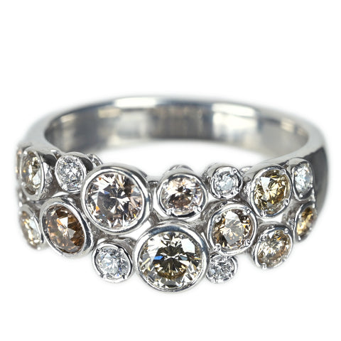 【中古】KASHIKEYカシケイ PT900 ダイヤモンドリング D1.40ct 7.7g #14.5