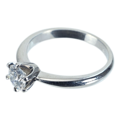 【中古】PT900 DIAMOND RING ダイヤモンドリング 0.523ct Dカラー VS1クラス Very Goodカット CGLソーティング 4.5g #11.5