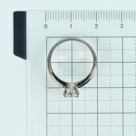 【中古】PT900 DIAMOND RING ダイヤモンドリング 0.523ct Dカラー VS1クラス Very Goodカット CGLソーティング 4.5g #11.5