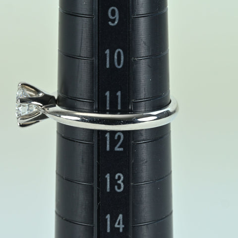 【中古】PT900 DIAMOND RING ダイヤモンドリング 0.523ct Dカラー VS1クラス Very Goodカット CGLソーティング 4.5g #11.5