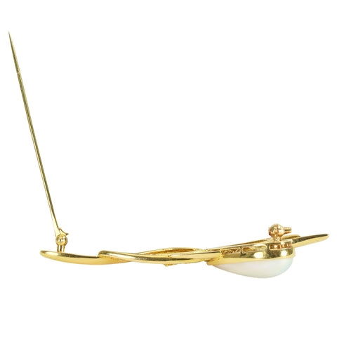 [Pre-owned] TASAKI K18YG MABE PEARL BROACH 10.7g ONE PRICE 