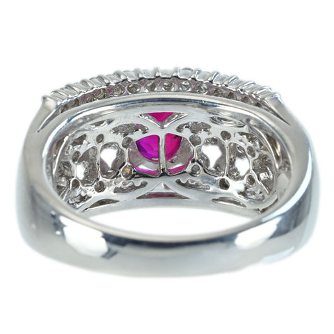 【中古】PT900 RUBY RING ビルマ産 ルビーリング R1.01ct D0.62ct AIGS PIgeon Blood 鑑別書 12.0g #11