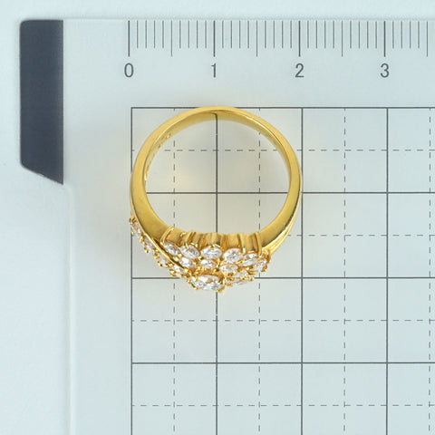 [Used] K18YG DIAMOND RING Diamond Ring D1.51ct 6.1g #11 