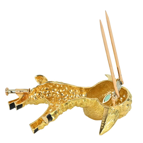 【中古】Van Cleef＆Arpels ヴァンクリーフ＆アーペル K18YG TOURMALINE BROACH トルマリンブローチ15.9g ONE PRICE