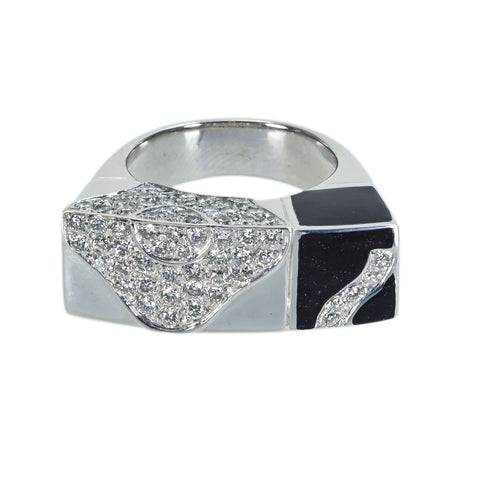 [Pre-owned] La NOUVELLE BAGUE K18WG DIAMOND Ring 15g #11.5 ONE PRICE 