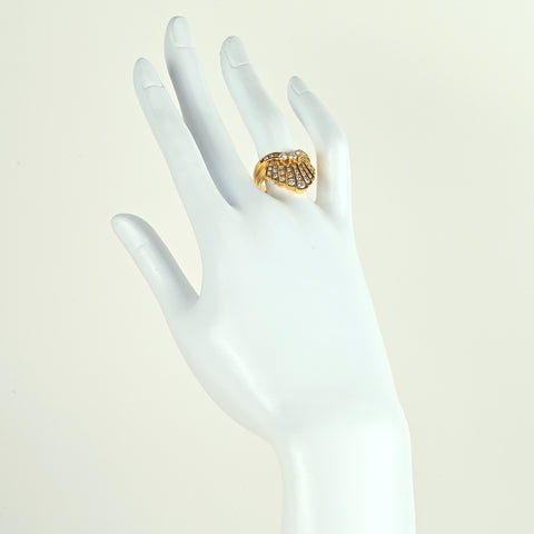 【中古】K18YG DIAMONDダイヤモンドリング D1.26ct 9.7g #13.5